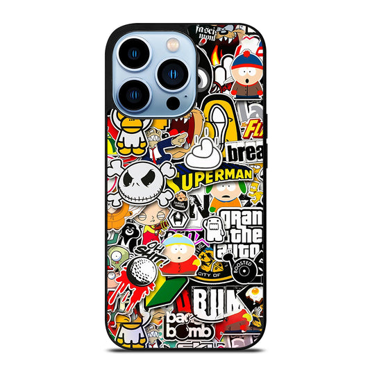 Sticker Bomb Collage iPhone 13 Pro Max Case