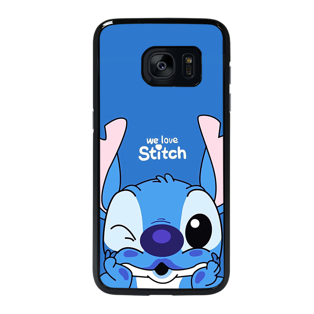 The Cute Stitch Cartoon Galaxy Samsung Galaxy S7 Edge Case