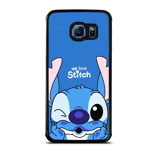 The Cute Stitch Cartoon Galaxy Samsung Galaxy S6 Edge Case