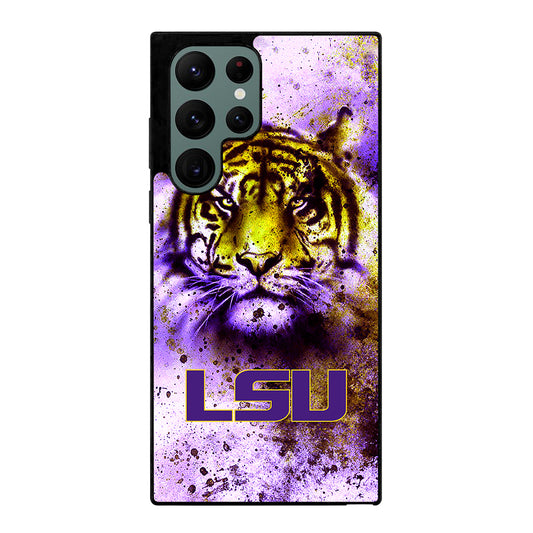 Tigers LSU Logo Wallpaper Samsung Galaxy S22 Ultra 5G Case