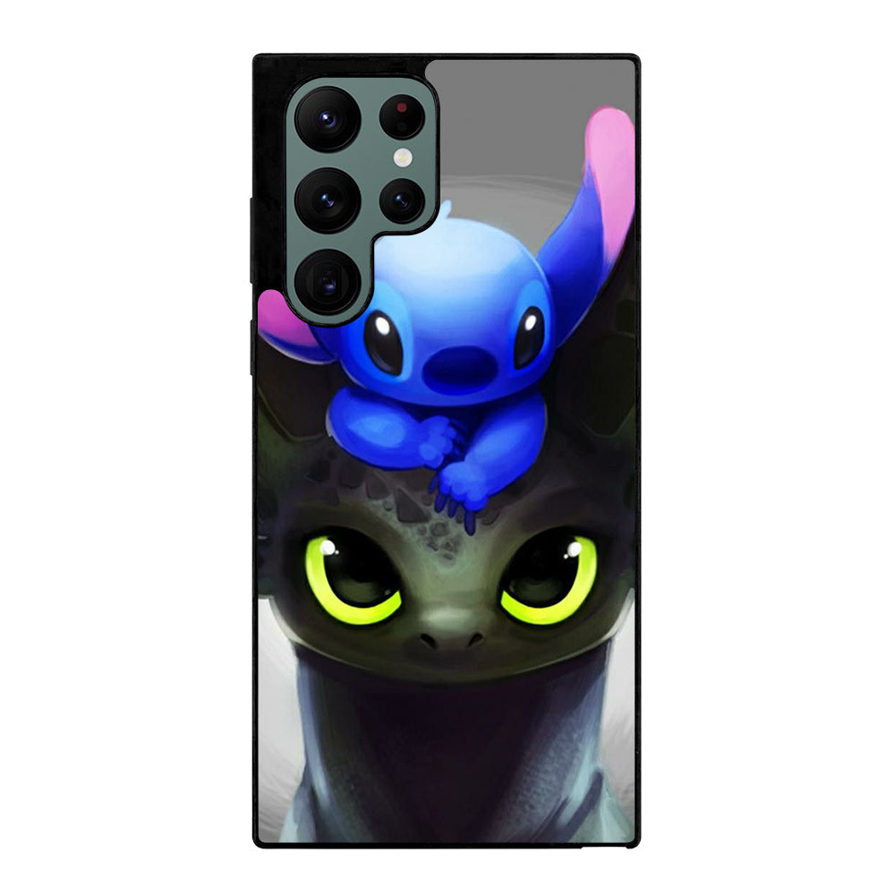 Toothless And Stitch Paint Samsung Galaxy S22 Ultra 5G Case