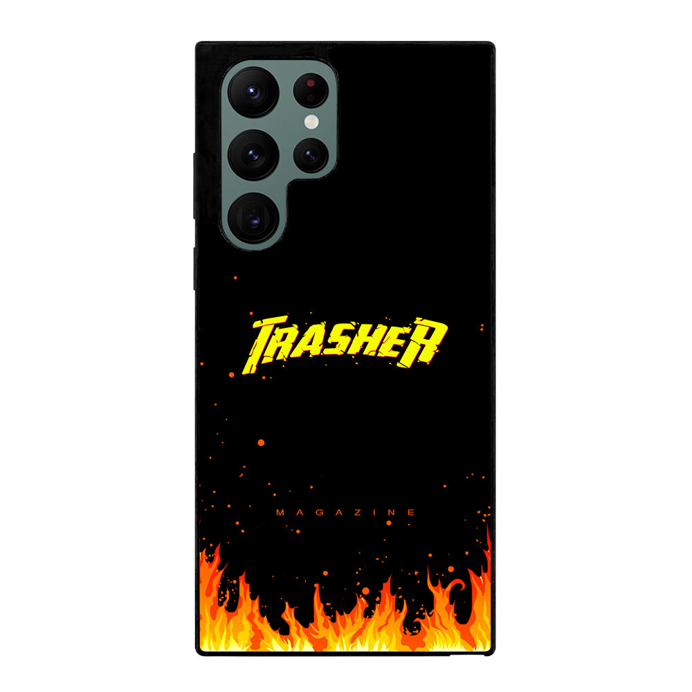 Trasher Smoldering Font Samsung Galaxy S22 Ultra 5G Case