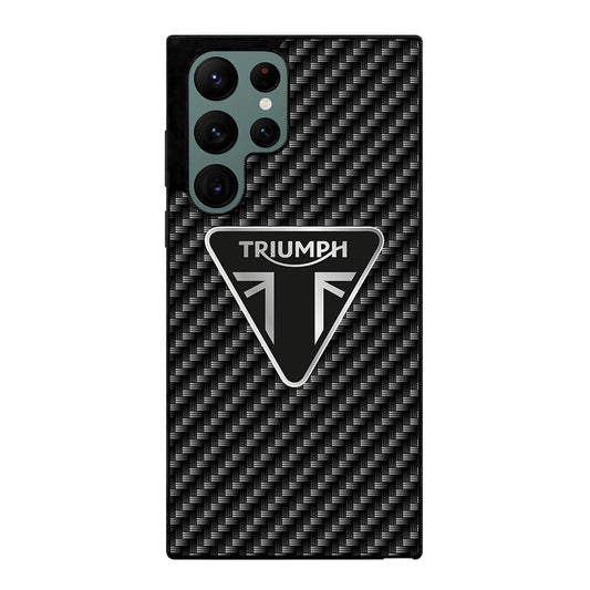 Triumph Motorcycle Carbon Logo Samsung Galaxy S22 Ultra 5G Case