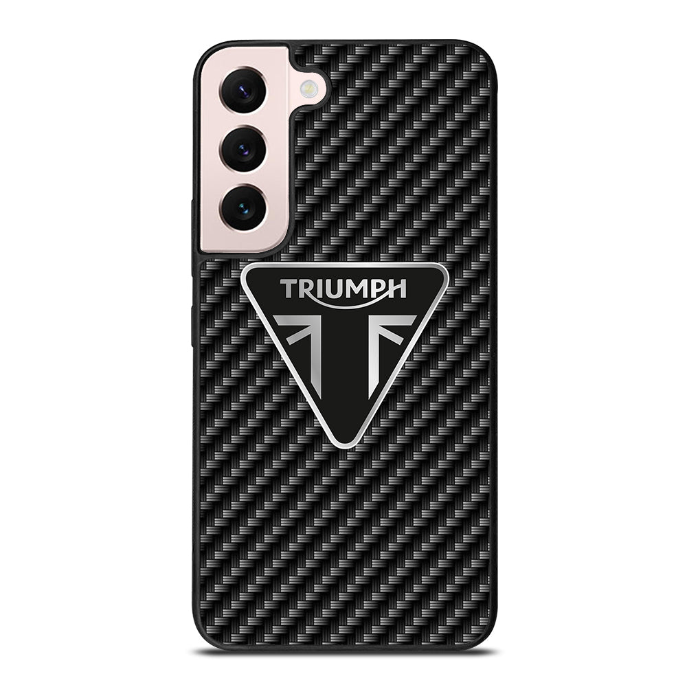 Triumph Motorcycle Carbon Logo Samsung Galaxy S22 Plus 5G Case
