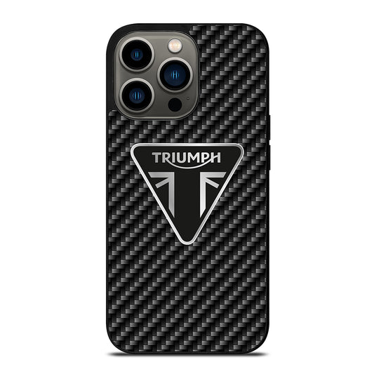 Triumph Motorcycle Carbon Logo iPhone 13 Pro Case