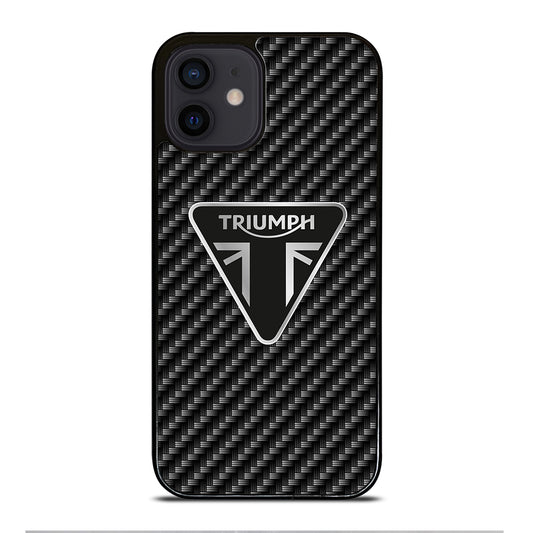Triumph Motorcycle Carbon Logo iPhone 12 Mini Case