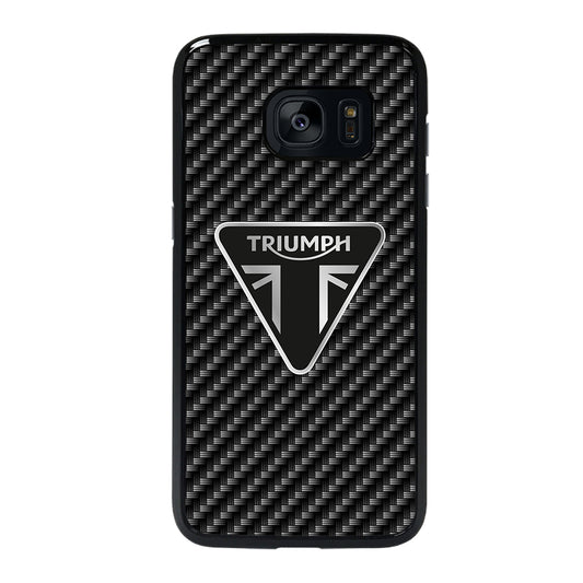 Triumph Motorcycle Carbon Logo Samsung Galaxy S7 Edge Case