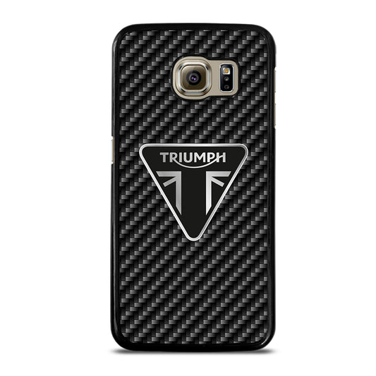 Triumph Motorcycle Carbon Logo Samsung Galaxy S6 Case