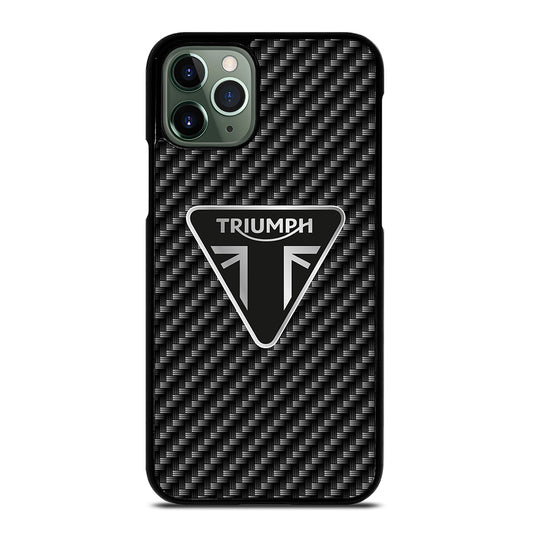 Triumph Motorcycle Carbon Logo iPhone 11 Pro Max Case