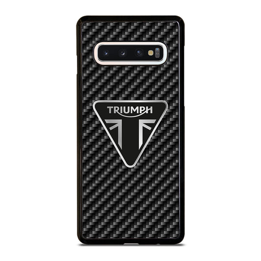 Triumph Motorcycle Carbon Logo Samsung Galaxy S10 Case