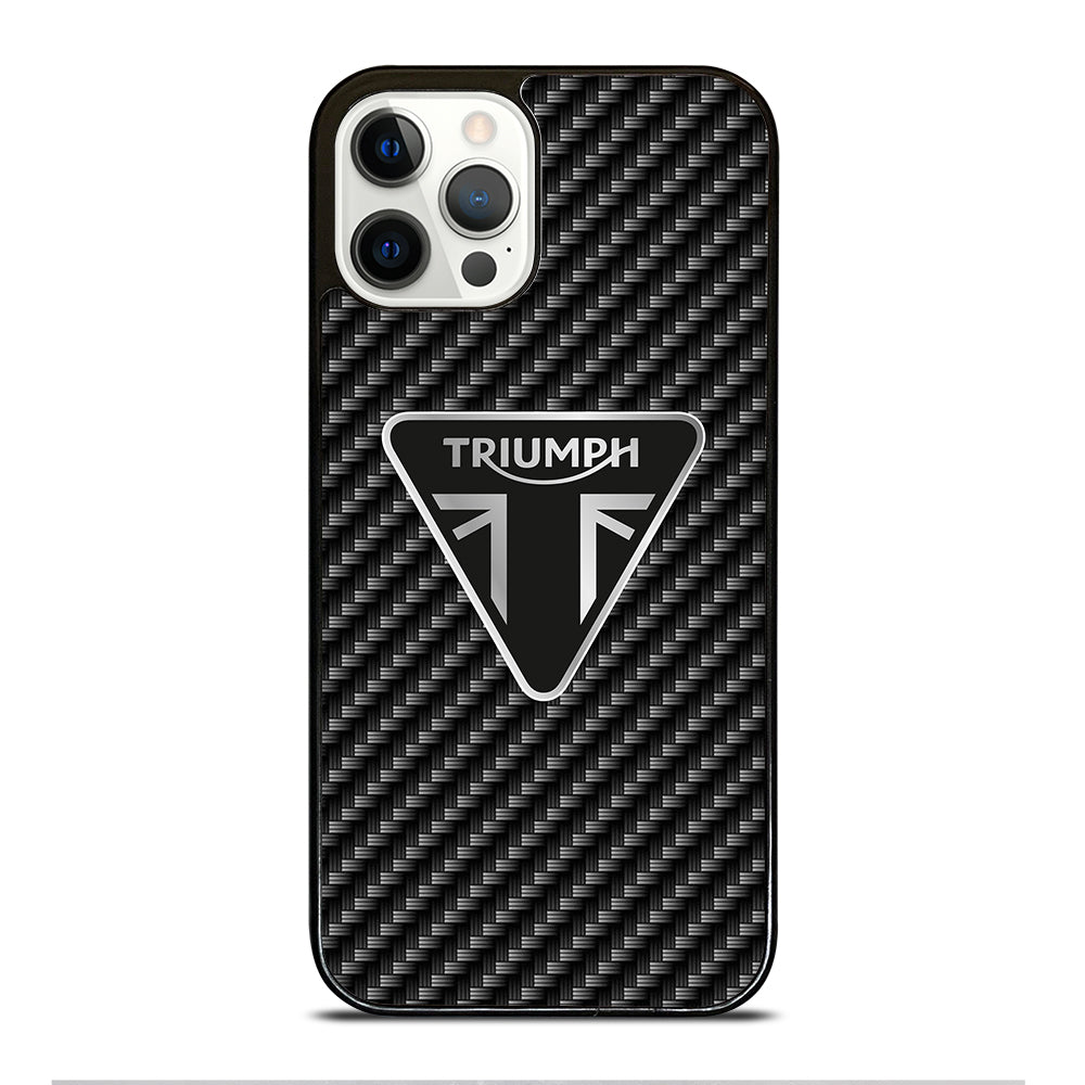 Triumph Motorcycle Carbon Logo iPhone 12 Pro Case