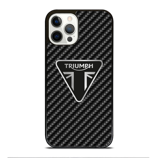 Triumph Motorcycle Carbon Logo iPhone 12 Pro Case