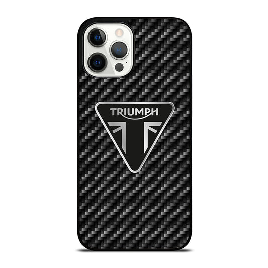 Triumph Motorcycle Carbon Logo iPhone 12 Pro Max Case