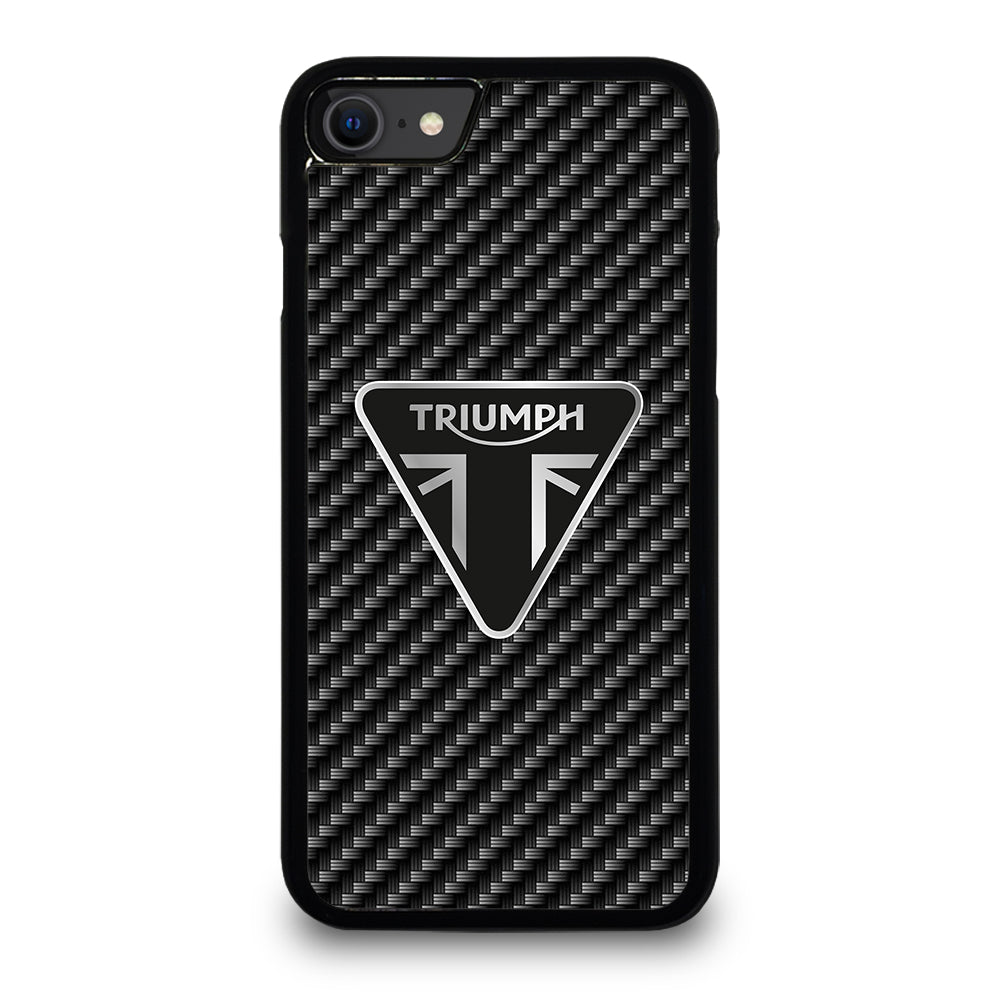Triumph Motorcycle Carbon Logo iPhone SE 2020 Case