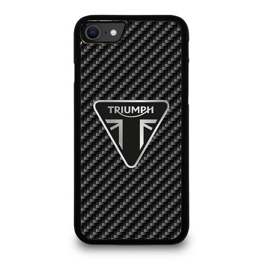 Triumph Motorcycle Carbon Logo iPhone SE 2020 Case