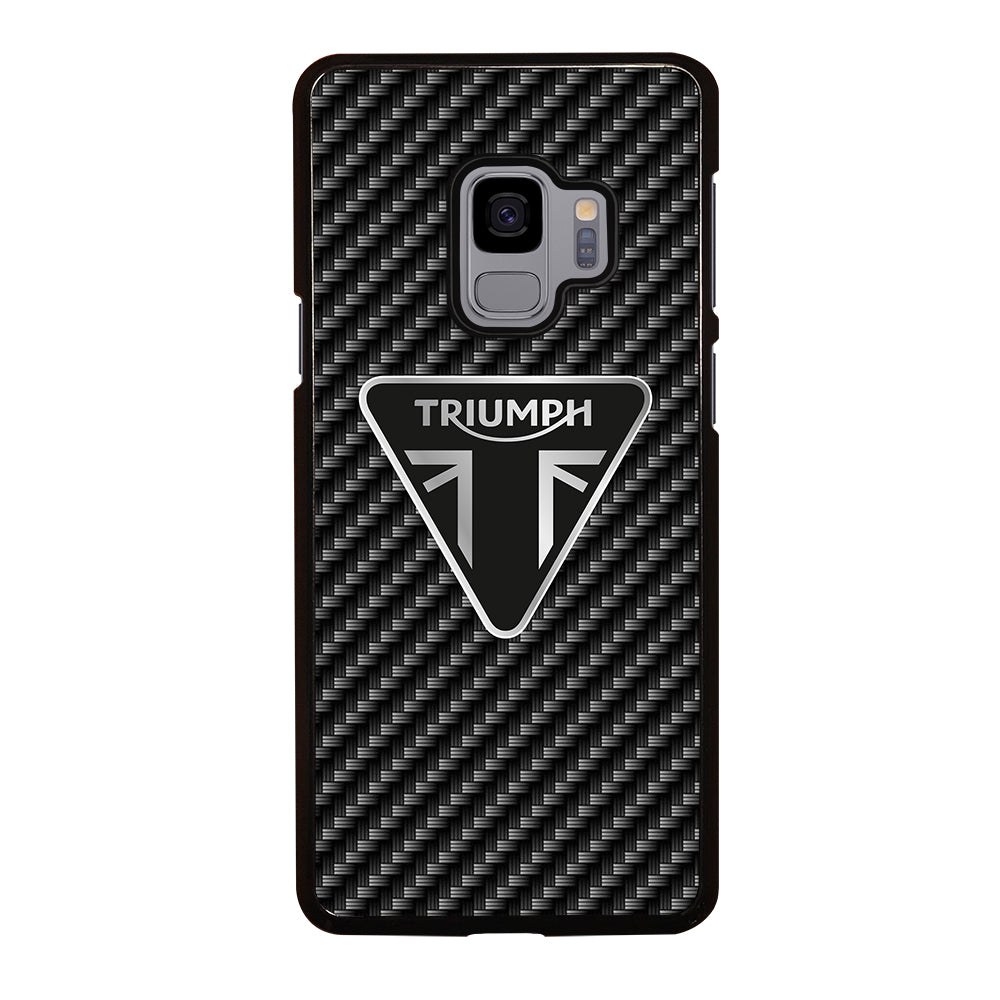 Triumph Motorcycle Carbon Logo Samsung Galaxy S9 Case