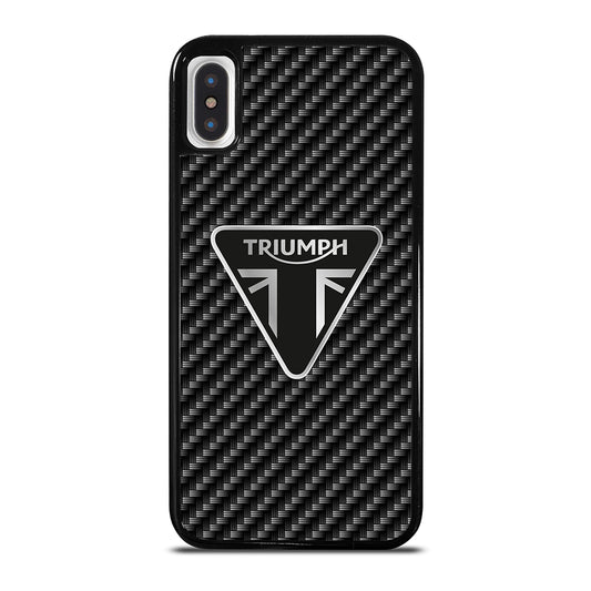 Triumph Motorcycle Carbon Logo iPhone X / XS Case