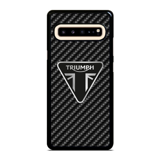 Triumph Motorcycle Carbon Logo Samsung Galaxy S10 5G Case