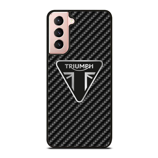Triumph Motorcycle Carbon Logo Samsung Galaxy S21 5G Case