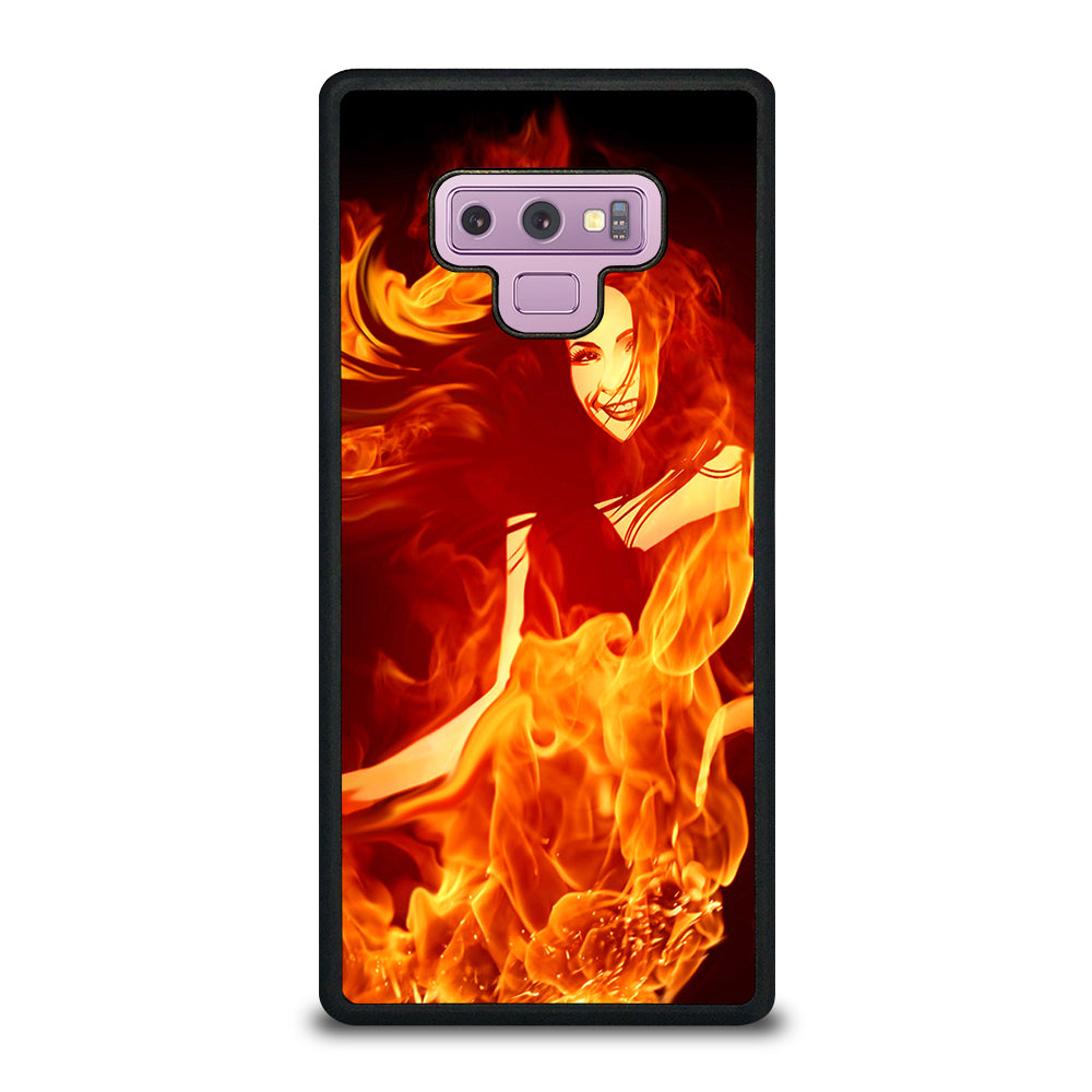 Woman In Fire Samsung Galaxy Note 9 Case