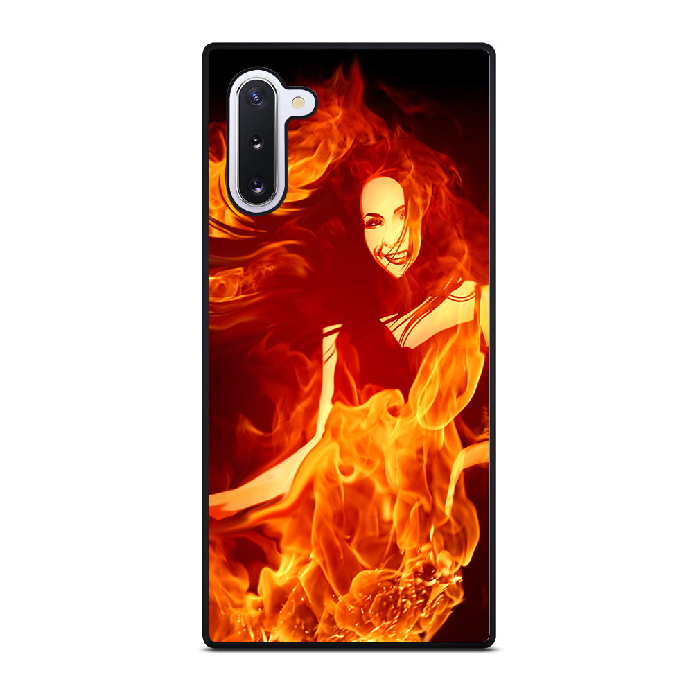 Woman In Fire Samsung Galaxy Note 10 Case