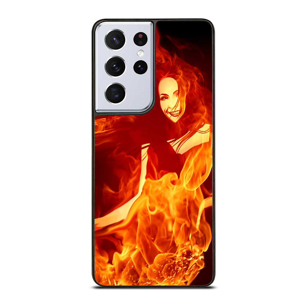 Woman In Fire Samsung Galaxy S21 Ultra 5G Case