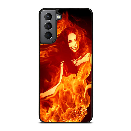 Woman In Fire Samsung Galaxy S21 Plus 5G Case